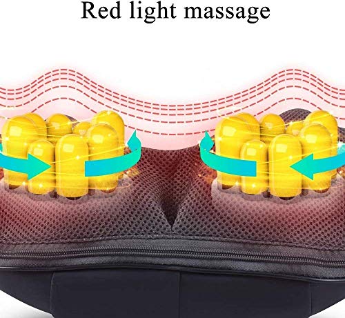 FUJGYLGL Shiatsu Massager del Hombro del Cuello, Hombro de la Cintura hacia atrás, hogar del Coche de Doble Uso, Amasado masajeador Masaje Puede Calor eléctrico