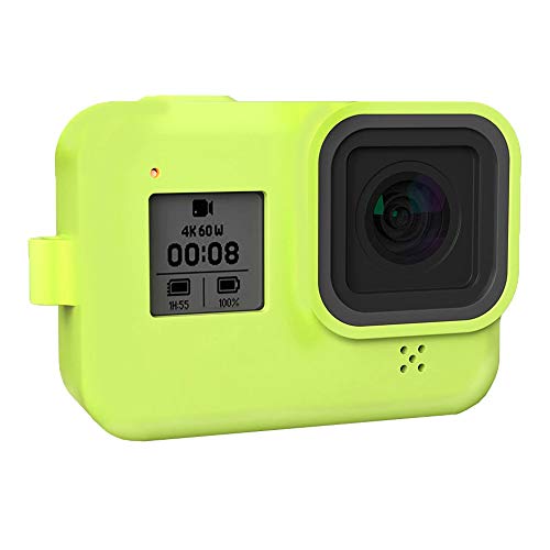 Funda de silicona para GoPro Hero 8 Funda protectora de silicona Funda de carcasa para GoPro Hero 8 Negro Acción Accesorios de cámara, Verde