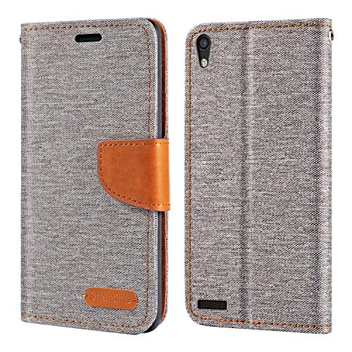 Funda para Huawei Ascend P6, piel Oxford con tapa trasera de TPU suave con imán para Huawei Ascend P6