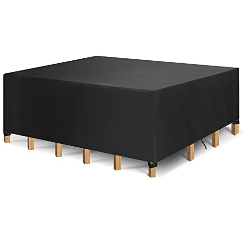 Funda Protectora para Muebles, Funda para Muebles de Jardín Impermeable, Cubierta de Mesa de Jardín, Tela 420D Oxford, Impermeabile, Antivento, Anti-UV, Antipolvo (200 x 160 x 70 cm)