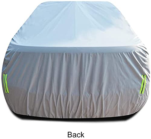 Fundas para Coche Compatible con Isuzu Ascender SUV 2002-2008 SWB(Length 4867mm), Exterior Automóviles Cubierta Tarpa de Coche Todo Clima Impermeable y Anti-UV de Oxford con Tiras Reflectantes