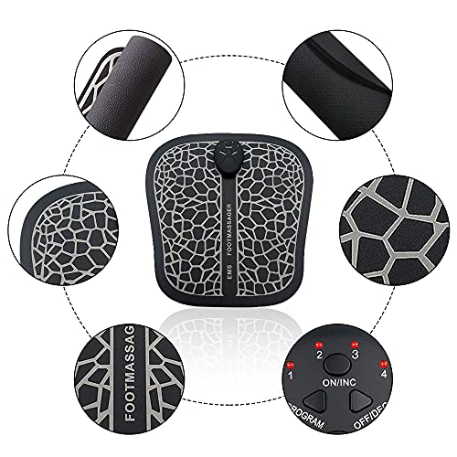 Furado Masajeador De Pies,Sin batería,Eléctrico EMS de Masaje de Pies,Unidad Principal de Batería 819,Cojín de Masaje de Pies Fisioterapia Inteligente,for Home and Office Use