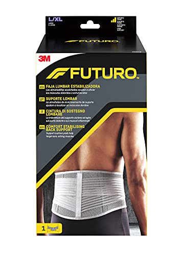 FUTURO Faja lumbar estabilizadora, ayuda a aliviar los músculos doloridos o entumecidos, grande/extragrande, L/XL