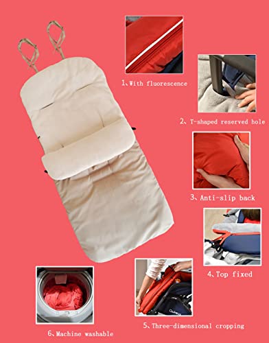 FYZS Footmpuff, diseñado for bebés, en Forma Universal del bebé al niño con un Acogedor Acolchado súper Suave, footmpuffin diseñado for bebés Crece, 95x44x8cm (Color : Red)