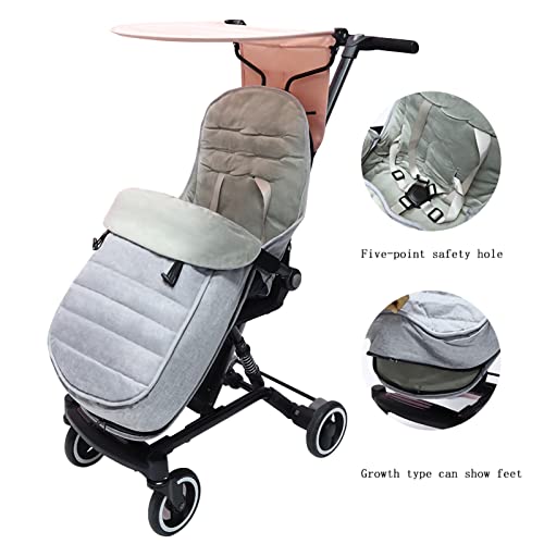 FYZS Tour al Aire Libre de Invierno Tour Niño Universal Stroller Bolso for Dormir, Saco de Dormir Footmpuffin, fácil de Abrir y removible Gris (Size : 19x14x10cm)