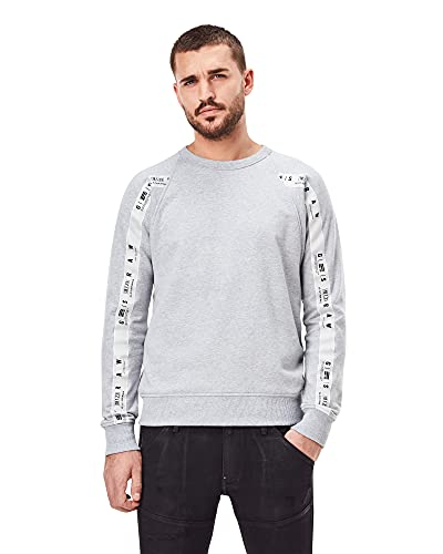 G-STAR RAW Sudadera para hombre Raglan Taping, Gris (Grey Htr A613-906), XS
