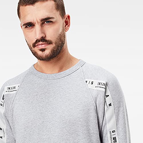 G-STAR RAW Sudadera para hombre Raglan Taping, Gris (Grey Htr A613-906), XS