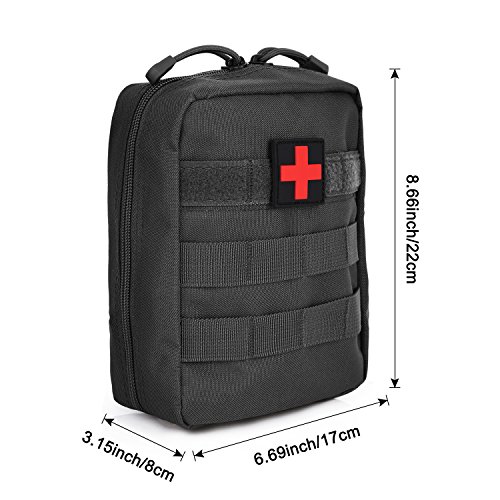 G4Free Tactical Molle Medical Pouch EMT Pouch Ifak Bolsa de Primeros Auxilios para Mochila Chaleco Cinturón Agujero de Drenaje
