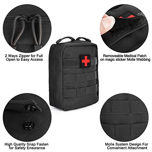 G4Free Tactical Molle Medical Pouch EMT Pouch Ifak Bolsa de Primeros Auxilios para Mochila Chaleco Cinturón Agujero de Drenaje