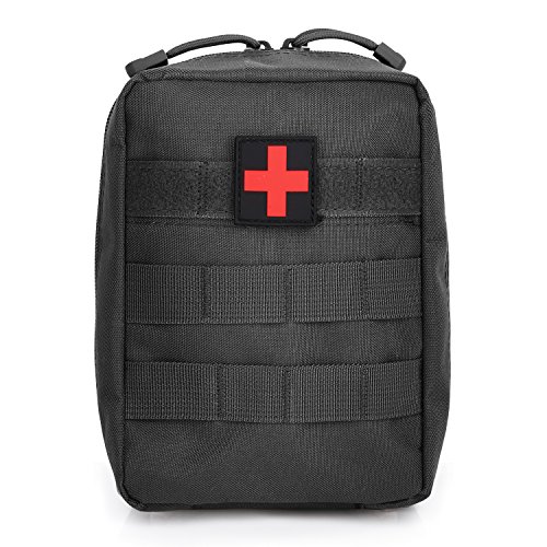 G4Free Tactical Molle Medical Pouch EMT Pouch Ifak Bolsa de Primeros Auxilios para Mochila Chaleco Cinturón Agujero de Drenaje
