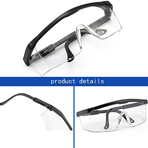 Gafas Protectoras, Lentes de Seguridad Antivaho Prueba de Rayos UV Prueba de Impacto Arena a Prueba de Viento para Laboratorio Agricultura Industria