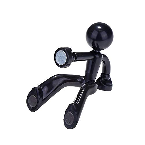 Gancho para Llaves Porta Llaves magnéticas Hombre magnético Gancho de Llave Porta Llaves de Pared Imanes de Nevera para Cualquier Superficie metálica（2 Pack,Negro）