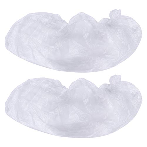 Garneck La Cubierta de Zapatos Desechables de 200 Piezas Conveniente Engrosa La Cubierta Protectora de Zapatos Impermeables para La Oficina del Día Lluvioso en El Hogar (Transparente)