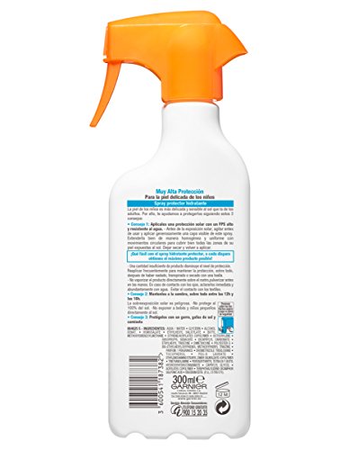Garnier Delial Niños Sensitive Advanced Protector Solar en Spray para Niños, Alta Protección IP50+ - 300 ml