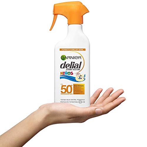 Garnier Delial Niños Sensitive Advanced Protector Solar en Spray para Niños, Alta Protección IP50+ - 300 ml