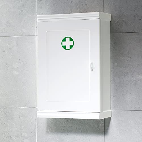 Gedy 80350200000 Armario Botiquín con Llave, Blanco, 12.5x25x39.5 cm