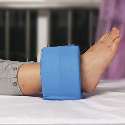 GHzzY Almohada de elevación de piernas y pies - 1 par de Almohadas Protectoras de talón para llagas por presión, Alivio y Tratamiento de úlceras en el talón