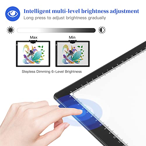 GIANTARM Mesa de Luz para Calcar A3,Tablero de dibujo LED Pantalla táctil inteligente y 6 modos de iluminación, utilizado para artistas animación Tatoo Draw