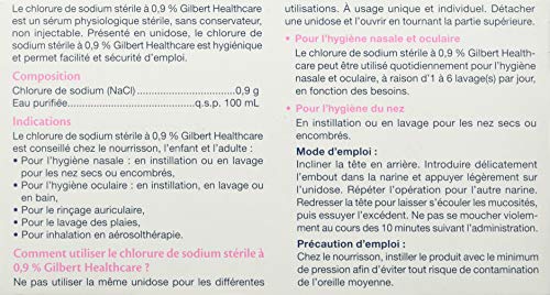 GILBERT Healthcare – Sérum PHYSIOLOGIQUE monodosis 10 ml Pack 60
