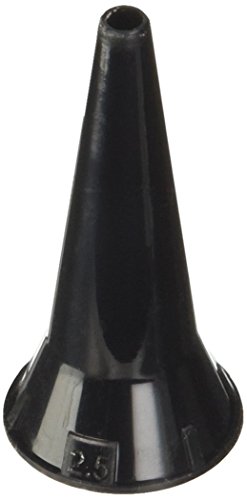 GIMA ref 31491 Auriculares Speculum desechables, Ø 2.5 mm, sin latex, color negro, compatibles con otoscopios profesionales de serie"mini", disponible en 100 unidades