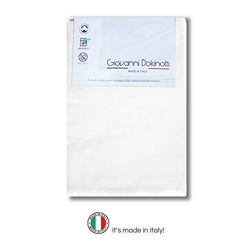 Giovanni Dolcinotti MADE IN ITALY | Protector de Almohada 100% Algodón - Juego de 2 Fundas para Almohada con Cremallera 40x80 cm – Antiácaros y Transpirable