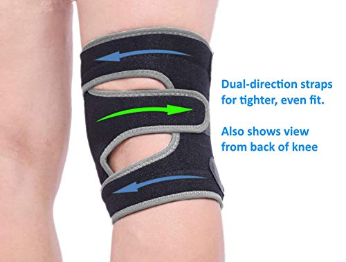 Gladton Large XL XXL XXXL 2XL 3XL Ginocchiera per corsa Sport Menisco Artrite Lesioni al ginocchio Sollievo dal dolore. Stabilizzatore rotuleo per taglie forti gambe larghe cosce donna uomo (3XL)