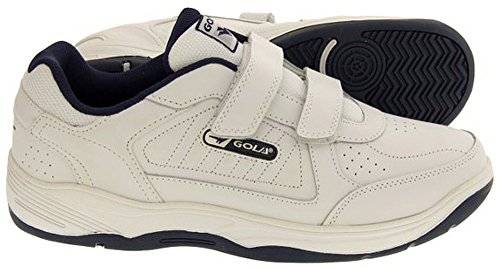 Gola AMA202 Belmont Hombre Zapatillas de Deporte del Velcro de Cuero Real