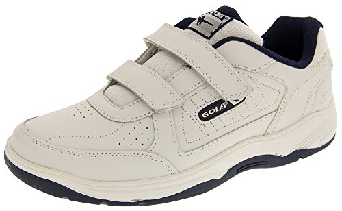 Gola AMA202 Belmont Hombre Zapatillas de Deporte del Velcro de Cuero Real