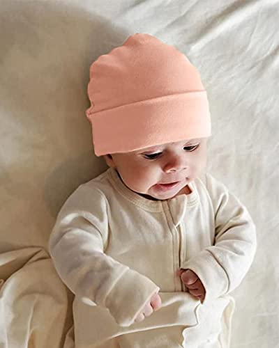 Gorra Bebe Recien Nacido Sombrero Bebe Ajustable Gorro Bebe de 100% Algodón para 0-2 años bebé Unisex Beanie,8 Piezas (3-3)