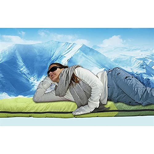 GOUDAN-QIU Bolso de Dormir for Acampar Ligero, portátil, Bolsa de Dormir Impermeable con Saco de compresión for Adultos y niños - Interiores y Exteriores: Camping, mochilero, Senderismo(Verde)