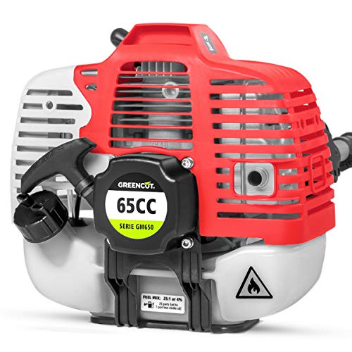 GREENCUT GM650X-5 - Herramienta multifunción 5 en 1, de gasolina de 65cc, 5 accesorios, función desbrozadora + podadora + cortasetos