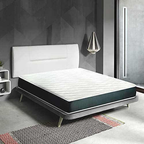 Gridinlux | Colchón Viscoelástico 90x190 cm Alba| Efecto Memoria | Altura ±12cm | Confort Máximo | Alta Densidad | Ultra Transpirable | Tejido Aloe Vera | Firmeza Media-Alta | Todas Las Medidas