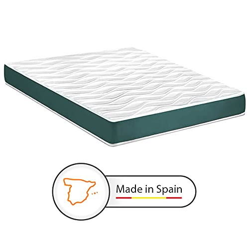 Gridinlux | Colchón Viscoelástico 90x190 cm Alba| Efecto Memoria | Altura ±12cm | Confort Máximo | Alta Densidad | Ultra Transpirable | Tejido Aloe Vera | Firmeza Media-Alta | Todas Las Medidas