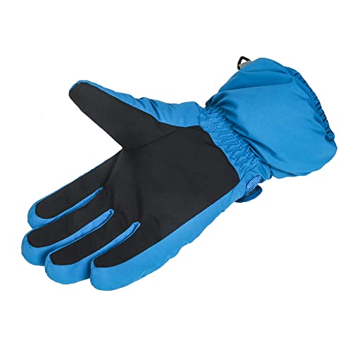 Guantes de esquí Impermeables niños, Guantes Negros de Invierno para bebés, Guantes cálidos de Dedo Completo Azules para niños y niñas, Guantes de Snowboard para Nieve -Black-1-4-6 Years Old