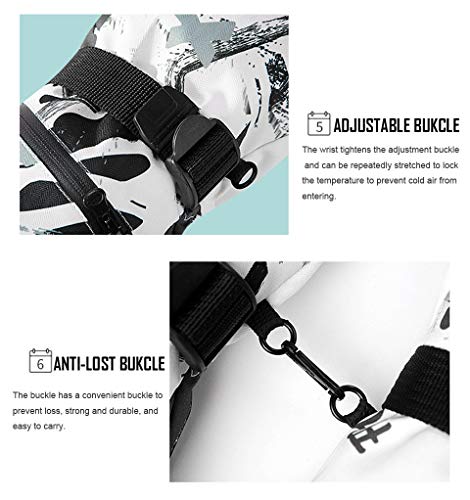 Guantes de esquí Profesionales Pantalla táctil Fleece Guantes de Snowboard cálidos de Invierno Guantes de   Nieve térmicos Impermeables ultraligeros para Motocicleta -Pink-5-XL