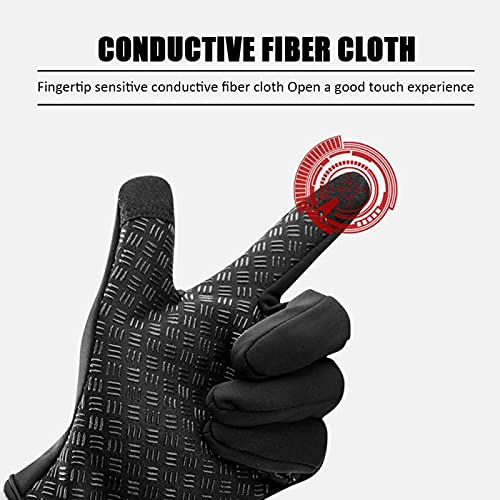 Guantes de Invierno para Hombre, Pantalla táctil, Impermeable, a Prueba de Viento, esquí, Guantes fríos, Moda cálida para Mujer, Deportes al Aire Libre, Guantes con Cremallera para Montar -Pink-5-XL