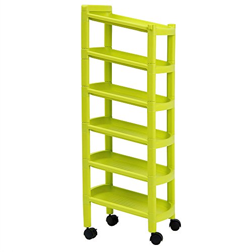 GYH PP Green 6 Capas Ahorro de Espacio Comodidad móvil Materiales sólidos Funciones íntimas Colocación Conveniente Zapatillas Simples de Moda para vestíbulo (#)