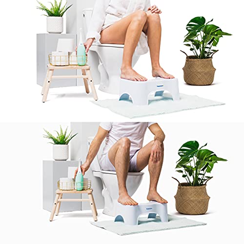 HappyPo Taburete de Baño Original Adultos y Niños - Elevador de WC para un Alivio Suave y Rápido - Taburete de Tocador para Posición en Cuclillas para Evacuar - Recomendado por Médicos y Confirmado