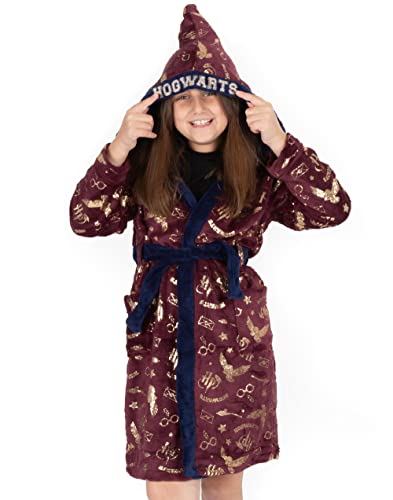 HARRY POTTER vestido de vestir para niños Opciones rojas o azules Pijama Robe 11-12 años