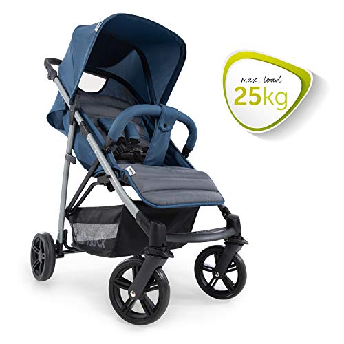 Hauck Rapid 4 Silla deportiva con respaldo reclinable para Bebés, desde nacimiento hasta 15 kg/4 años, Capacidad de carga 25 kg, Azul (Denim/Grey)