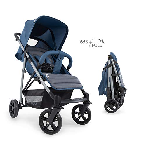 Hauck Rapid 4 Silla deportiva con respaldo reclinable para Bebés, desde nacimiento hasta 15 kg/4 años, Capacidad de carga 25 kg, Azul (Denim/Grey)