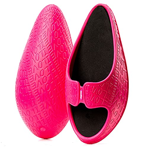 HE TUI Zapatillas Adelgazantes para Piernas para Mujer, Corrección De La Postura Jorobada, Masaje De Equilibrio, Moldeador Corporal, Zapatillas Vibrantes, Zapatillas Multifuncionales,Rose Red,M