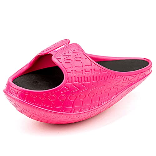 HE TUI Zapatillas Adelgazantes para Piernas para Mujer, Corrección De La Postura Jorobada, Masaje De Equilibrio, Moldeador Corporal, Zapatillas Vibrantes, Zapatillas Multifuncionales,Rose Red,M
