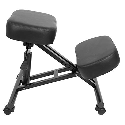 Headerbs Silla ergonómica para arrodillarse, Taburete neumático Ajustable para la Rodilla, Silla Correcta para Postura, Silla de Apoyo para la Espalda defectuosa con 4 Ruedas para la Oficina en casa
