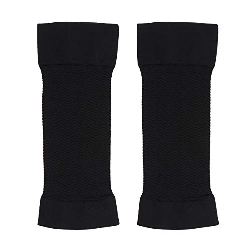 Healifty Mangas Elásticas Del Brazo de Compresión Protectores Superiores de Los Brazos Manga Moldeadora para Deporte Fitness 1 par (Negro)