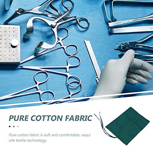 HEALLILY Bolsa de Herramientas Quirúrgicas Bolsa de Algodón para Instrumentos Quirúrgicos Bolsa de Instrumentos para Equipos Médicos ( Verde )