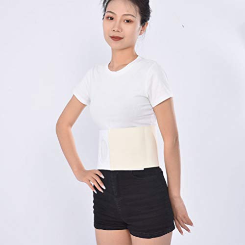 HEALLILY Cinturón de Hernia Umbilical para Hombres Mujeres Ligante de Braguero de Estómago Transpirable para Ombligo Umbilical Abdominal Hernias Beige Xl