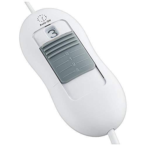 Heimwert Calientapies eléctrico con forro interior lavablet, Ajuste de calor con control remoto, 3 niveles de calefacción seleccionables, Protección contra sobrecalentamiento con apagado automático