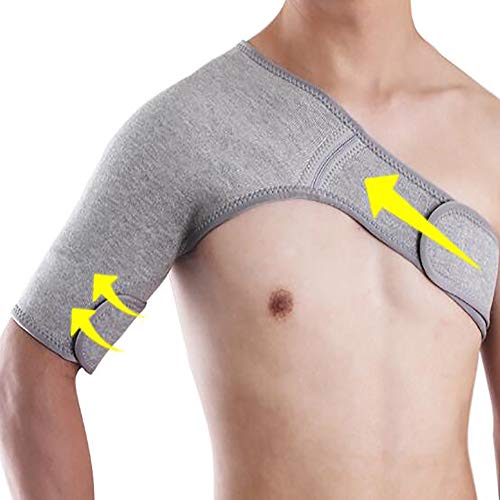 HELIALTH Apoyo de Compresión del Hombro, para prevención de Lesiones, dislocación de la articulación AC, desgarro del Labrum, tendinitis y Fractura, para Hombres y Mujeres,Right,XL