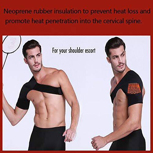HELIALTH Apoyo de Compresión del Hombro, Soporte de Hombro calentado, Soporte de Brazo USB eléctrico, para desgarro de Labrum, tendinitis y Fractura, Ajustable